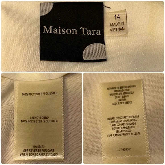 Maison Tara Floral Asymmetric Ruffle Faux-Wrap Maxi Dress Size 14 - Picture 5 of 5